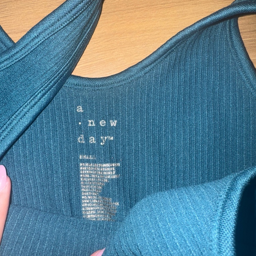 a new day Deep Teal Tank Top - Picture 2 of 2